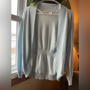Medium, Faded Glory light blue/baby blue cardigan